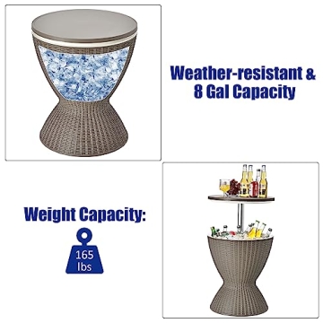 Giantex Cool Bar Table - Height Adjustable & Stylish Cooler