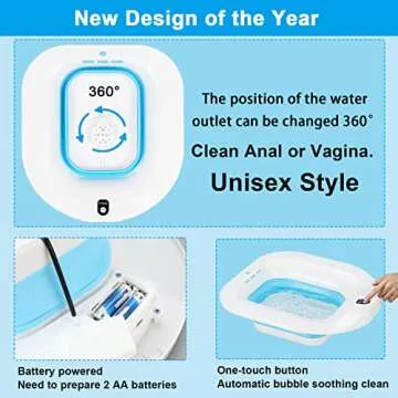YYYSITZ Electric Sitz Bath, Sitz Bath for Hemorrhoids, Sitz Bath for Postpartum Care, Toilet Seat Tub for Women Men, Sitz Baths Salts Bowl, Sits Bath Soak Pan, Hip Bath Basin, Collapsible, Blue