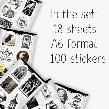 100Pcs Gothic Stickers for Adults - Unique Gothic Party Supplies, For Women & Men