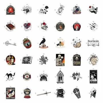 100Pcs Gothic Stickers - Perfect for Gifts & Personalization
