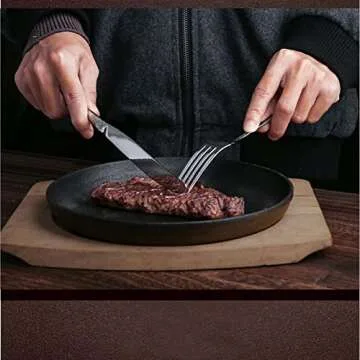 Pinenjoy 24Pcs Vintage Baroque Silverware Set 18/10(304) Stainless Steel Luxury Antique Western Royal Style Flatware Set include Hollow Relief Handle Spoon Fork Knife, Service for 6