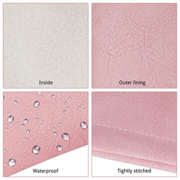 Sucrain 4 Pcs Leather Sunglass Case Portable Sunglasses Cases Anti-Scratch Eyeglass Case Squeeze Spring Top sheet closure (Blue,Pink,Orange,Green)