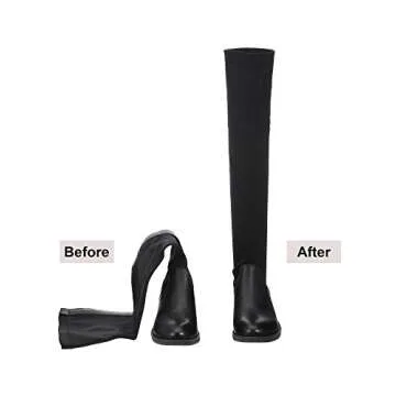 8 Packs Boot Shaper Form Inserts Tall Boot Support for Women and Men (14 Inch, Black)