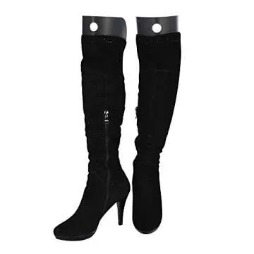 8 Packs Boot Shaper Form Inserts Tall Boot Support for Women and Men (14 Inch, Black)
