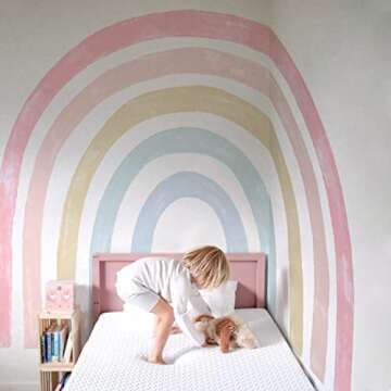 Colorful Rainbow Peel and Stick Wall Mural for Kids