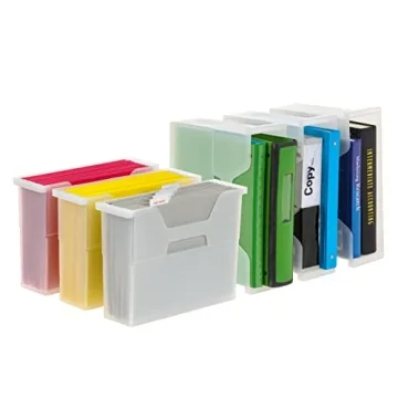 IRIS USA Small Portable 6 Pack File Box for Organization