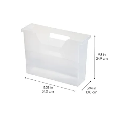 IRIS USA Small Portable 6 Pack File Box for Organization
