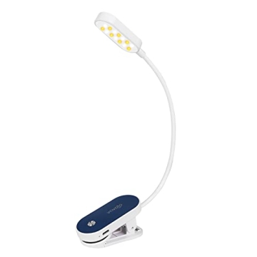 VAVOFO Rechargeable Book Light, 14 LEDs Eye Care Clip On Amber Reading Light for Bookworms Reading i...