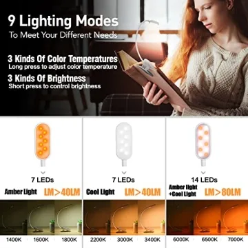 VAVOFO Book Light with 14 LEDs and 9 Brightness Levels