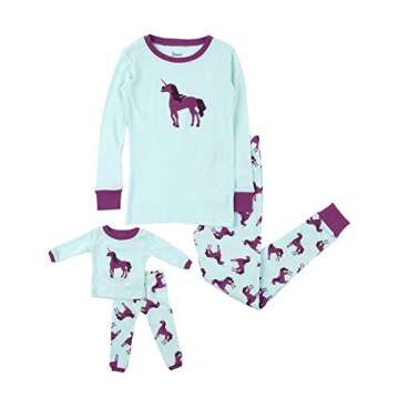 Leveret Kids Matching Doll Pjs Set - 100% Cotton
