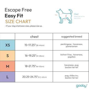 Gooby Escape Free Easy Fit Dog Harness - Lightweight No Pull Design for Small Dogs