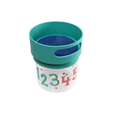 Munchie Mug Spill Proof Snack Cup Teal, 12 Ounce jar, Made in The USA