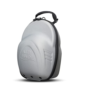 Baseball Cap Carrier Hat box Travel Case for Hats Carry On Hat Bag with Shoulder Strap - Gray