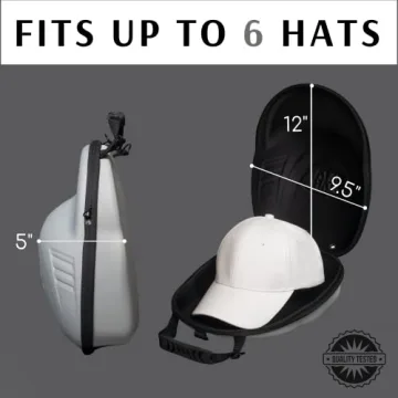 Baseball Cap Carrier Hat box Travel Case for Hats Carry On Hat Bag with Shoulder Strap - Gray