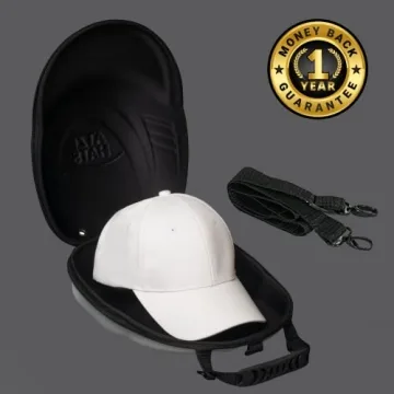 Baseball Cap Carrier Hat box Travel Case for Hats Carry On Hat Bag with Shoulder Strap - Gray