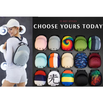Baseball Cap Carrier Hat box Travel Case for Hats Carry On Hat Bag with Shoulder Strap - Gray