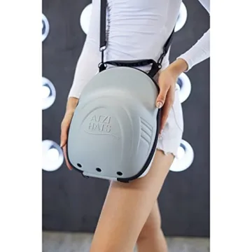Baseball Cap Carrier Hat box Travel Case for Hats Carry On Hat Bag with Shoulder Strap - Gray
