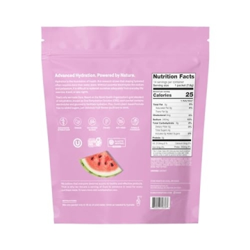 Cure Hydration | Plant-Based Electrolyte Drink Mix | No Added Sugar | FSA & HSA | Dehydration Relief Powder Made with Coconut Water | Non-GMO | Vegan | Pouch of 14 Packets - Waternelon