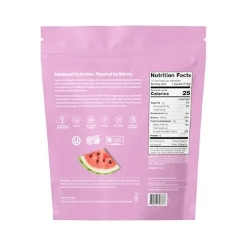 Cure Hydration | Plant-Based Electrolyte Drink Mix | No Added Sugar | FSA & HSA | Dehydration Relief Powder Made with Coconut Water | Non-GMO | Vegan | Pouch of 14 Packets - Waternelon
