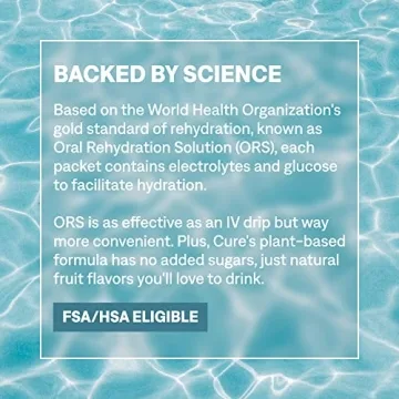Cure Hydration | Plant-Based Electrolyte Drink Mix | No Added Sugar | FSA & HSA | Dehydration Relief Powder Made with Coconut Water | Non-GMO | Vegan | Pouch of 14 Packets - Waternelon