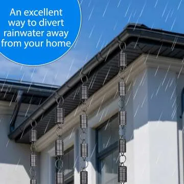 Elegant Celestial Cascade Rain Chain for Gutters