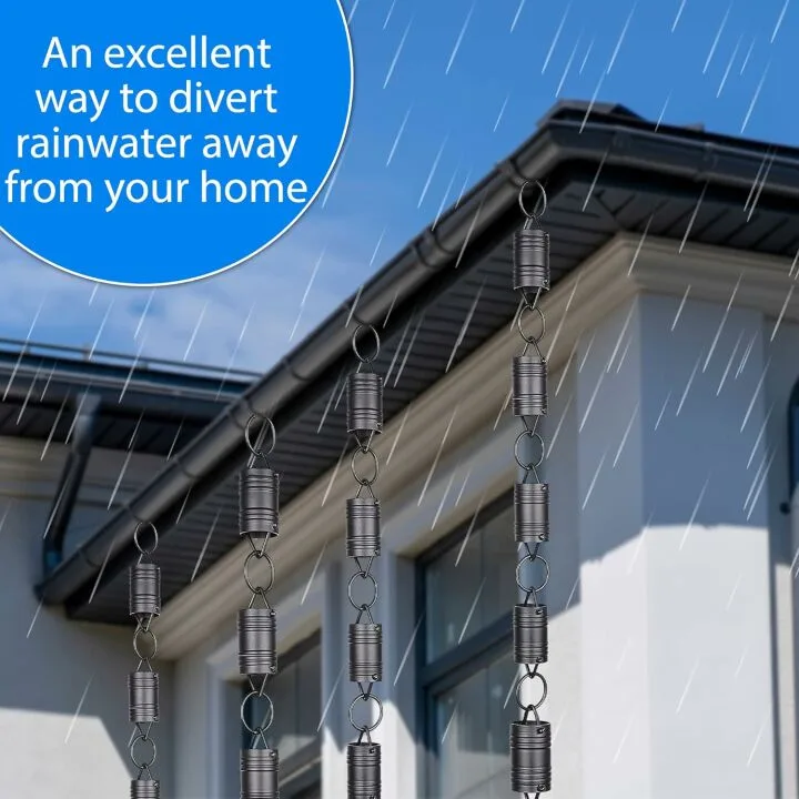 Elegant Celestial Cascade Rain Chain for Gutters