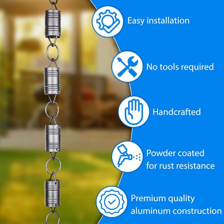 Elegant Celestial Cascade Rain Chain for Gutters