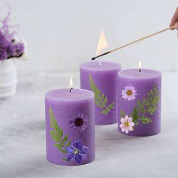 Nuanchu Pressed Flowers Bulk Dried Flower for Crafts, Dried Wildflowers Leave Natural with Tweezer for Resin Mold Scrapbooking Nail Soap Making DIY(Classic Style,Bright Colors)