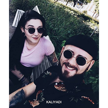 KALIYADI Round Polarized Sunglasses - Retro Style UV Protection