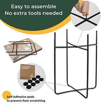 Bees & Buds Tall Metal Plant Stand for All Plants