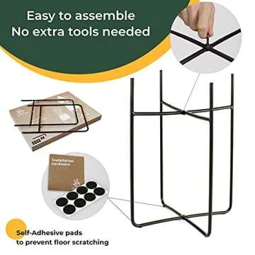 Bees & Buds Tall Metal Plant Stand for All Plants