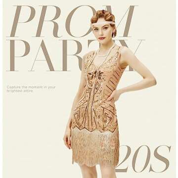 Stylish 1920s Flapper Dress Set with Accessories