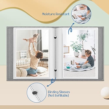 FINTIE Photo Album - Charming 4x6 Vegan Leather Keepsake