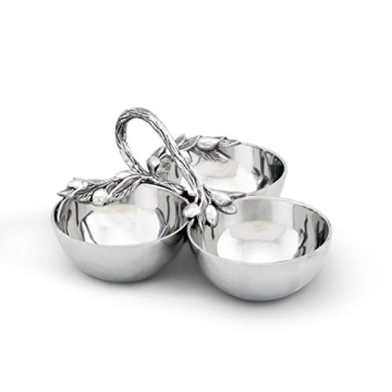 Arthur Court Elegant 3 Compartment Serving Bowl for Entertaining