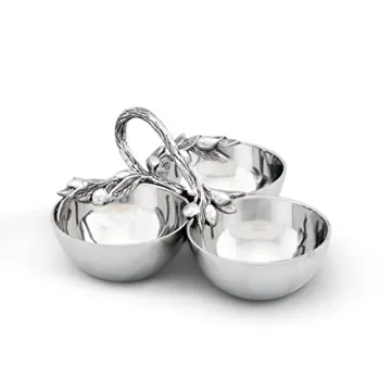 Arthur Court Elegant 3 Compartment Serving Bowl for Entertaining