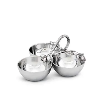 Arthur Court Elegant 3 Compartment Serving Bowl for Entertaining