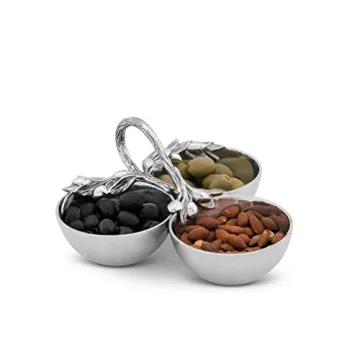 Arthur Court Elegant 3 Compartment Serving Bowl for Entertaining