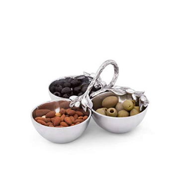 Arthur Court Elegant 3 Compartment Serving Bowl for Entertaining