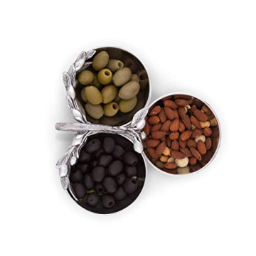 Arthur Court Elegant 3 Compartment Serving Bowl for Entertaining