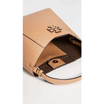 Tory Burch Women's Small McGraw Bucket Bag, Tiramisu, Tan, One Size