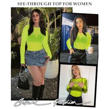 Stylish See Through Mesh Tee for Trendy Women