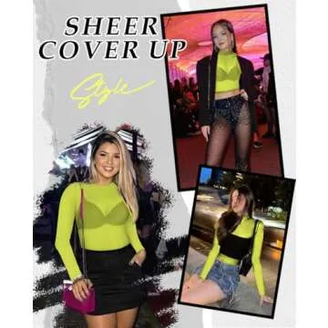 Stylish See Through Mesh Tee for Trendy Women