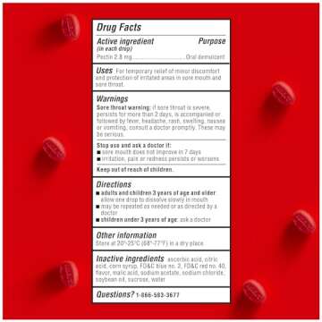 Luden's Wild Cherry Throat Drops | Deliciously Soothing | 30 Drops | 1 Bag