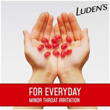 Luden's Wild Cherry Throat Drops | Deliciously Soothing | 30 Drops | 1 Bag