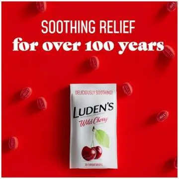 Luden's Wild Cherry Throat Drops | Deliciously Soothing | 30 Drops | 1 Bag