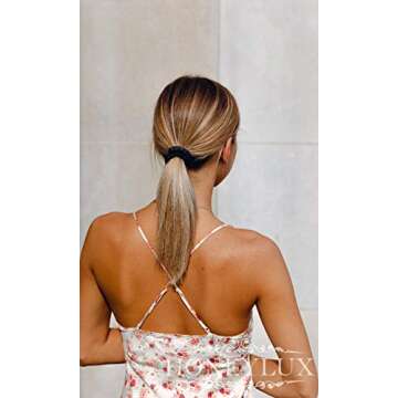 HoneyLux 22 Momme Silk Scrunchies Set for Women