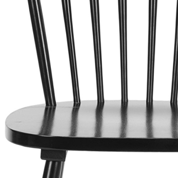 SAFAVIEH Parker Spindle Windsor Set of 2 Dining Chair, 17, Black