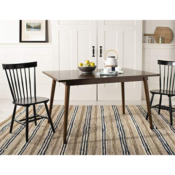 SAFAVIEH Parker Spindle Windsor Set of 2 Dining Chair, 17, Black