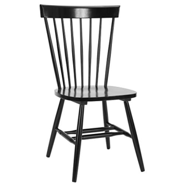 SAFAVIEH Parker Spindle Windsor Set of 2 Dining Chair, 17, Black