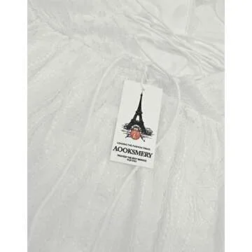 AOOKSMERY Summer V-Neck Lace Backless Party Dress